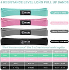 Long Resistance Bands for Working Out Women, Fabric Resistance Band, Stretch Bands for Exercise Bands Resistance Bands Set for Physical Therapy, Elastic Bands for Exercise, Ligas para Hacer Ejercicio