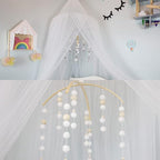 WAYUTO Neutral Handmade Felt Ball Ceiling Mobile - Green Elephant
