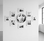 10" Italian-Style Decorative Plate – Modern Face Art Design, Handcrafted Ceramic Platter for Tabletop, Shelf, or Wall Display (Shhh)
