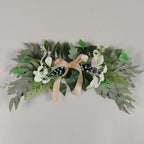 21 7 Inch Artificial Eucalyptus and Daisy Swag, Great for Event and Home Decor, Effortless Style for Any Setting