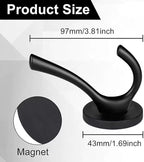 YUANQIAN Magnetic Wreath Hanger, Heavy Duty Magnets with Hook for Refrigerator, Christmas Decoration Magnetic Hooks for Metal Front Door, Cruise Hook Hanger for Hanging Cabins Grill (D43-U-2hook)