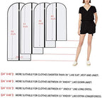 Hanging Garment Bag Breathable Clothes Covers with Zip (Set of 12) Covers Bags Dress Bag Covers Garment Bags Mens Dust Cover for Wardrobe Storage and Travel (Black, 24'' x 60'')