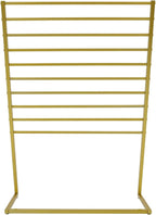 Scarf Organizer, Metal Hijab Organizer, 10 Tier Scarf Holder Hanger for Multiple Scarves, Freestanding Hijab Stand Belt Pants Hanging Rack for Home, Commercial, Clothing Store (Gold, 100cm)