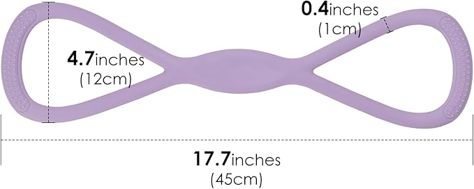 2 Pack Figure 8 Resistance Bands with Handles, Silicone Exercise Bands for Arm, Back, Chest, Shoulder, 15 & 25LB Set