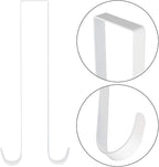 Over The Door Metal Double Sided Wreath Hanger - 1 Sided Wreath Hanger for Clothing, Towels, Wreaths, Bags Organization, Parties or Holiday Decoration - Premium Sturdy Metal 15" L (1Pcs, White)