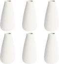 YANLING 6 Pack Small White Vase for Home Decor, 5 inch Modern Ceramic Vases for Pampas Grass, Boho Vase White Vases for Dried Flowers, Wedding Dinner Table Party