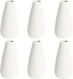 YANLING 6 Pack Small White Vase for Home Decor, 5 inch Modern Ceramic Vases for Pampas Grass, Boho Vase White Vases for Dried Flowers, Wedding Dinner Table Party