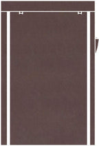 Portable Closet Wardrobe, Closet Storage Organizer Rack with Shelves and Cover for Hanging Clothes, Non-Woven Fabric, Quick and Easy to Assembly (64'', Dark Brown)