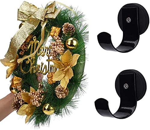 Fruvocado Magnetic Wreath Hanger for Front Doors, 2 Pack Wreath Holder for Steel Door Metal Wreath Hook for Wreath Decorations