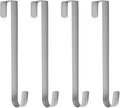 Sattiyrch 12" Wreath Hanger for Front Door,Steel Over The Door Hanger Hook,Wreath Door Hanger (Silver,4)