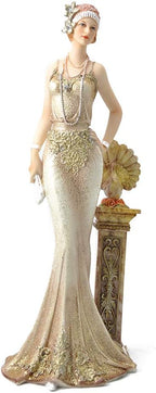 Comfy Hour 13" Victorian Style Lady Figurine, Elegant Vintage Woman Statue for Home Decor, Hand-Painted Polyresin Sculpture, Antique Art Collectible Gift for Living Room, Bedroom & Shelf