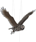 Regal Art & Gift Flying Bird Hanging Metal Mobile - Decorative Outdoor Wind Motion Sculpture for Patio, Porch & Garden Décor - Owl