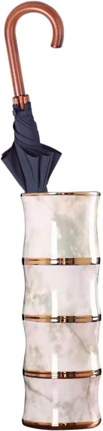 Ceramic Umbrella Stand Rack, Home Free Standing Umbrella Holder Bucket, Canes Walking Sticks Holder(A)
