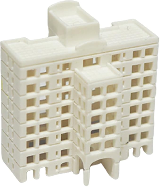 XISAOK Realistic Apartment Building Model Unpainted Craft Project Miniature Landscape Design 1/800s Scale Solid Structure Miniature Apartment Building Model