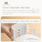 Shoe Slots Organizer 10 Pack - Shoe Stackers, Space Savers 50%, 3 Levels Adjustable, Double Layer Holders for Closet, Space Saver for Entryway,White