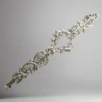Nickel 15" H Victorian Heart Wreath Hanger. - Set of 2