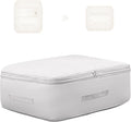 Ultra Space Saving Self Compression Organizer, Comforter Storage Bag for Clothes, Blankets, Pillows, Duvet, Comforters, Bedding Sets and Much More (Gray,L - 54 * 42 * 30cm)