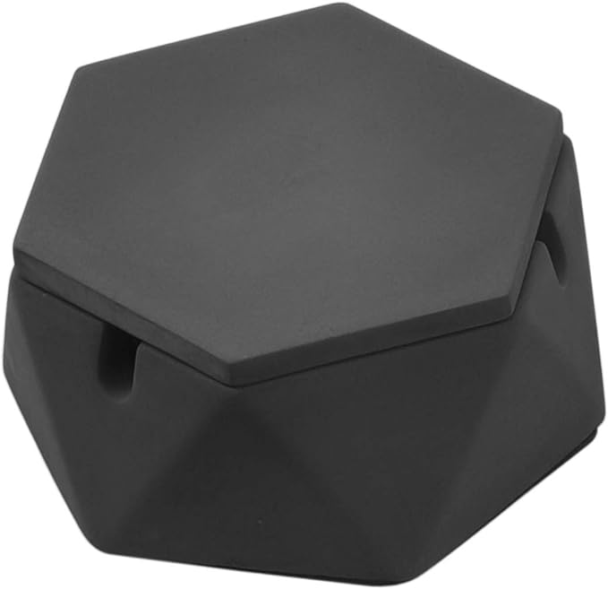 FREELOVE Concrete Ashtray with Lid & Stainless Steel Ashtrays, Cement Ash Tray Smoking Holder Indoor Smokeless Outdoor Windproof Patio Home Office Cool Decor(Dark Grey, Small)