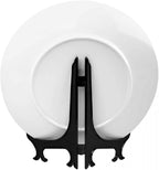 AKAISOEDN Custom Bone China Decorative Plate with Picture Logo Text Personalized DIY Photo Ceramic Dinner Plates with Display Stand Living Room Kitchen Office Decoration, White, 10in