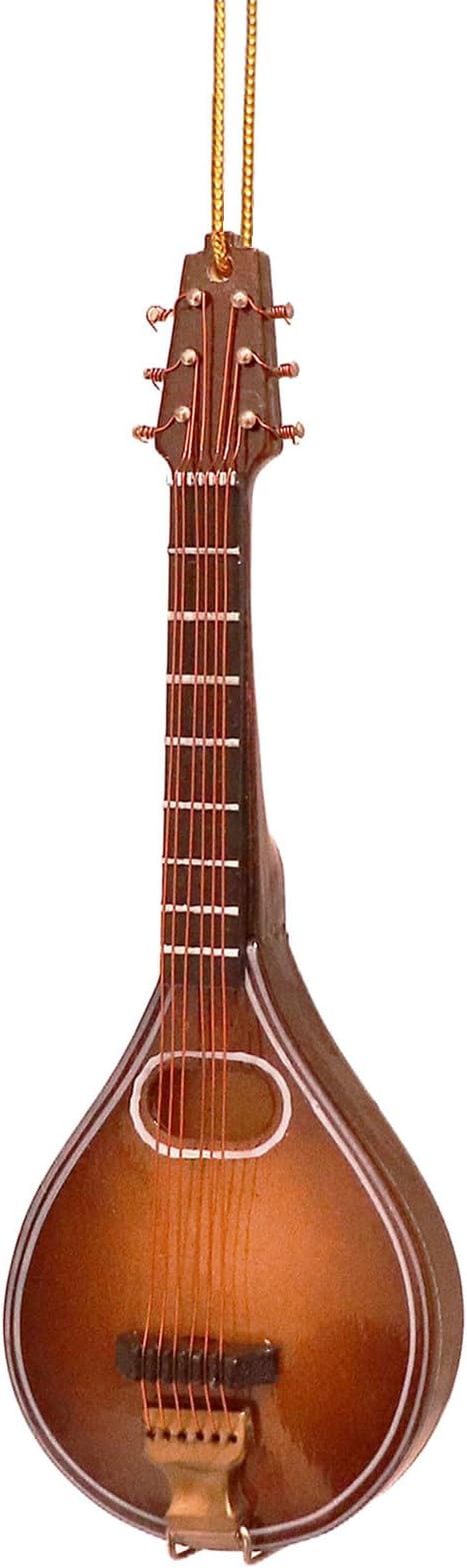 Wooden String Miniature Mandolin Hanging Ornament Mini Musical Instrument Replica Holiday Tree Home Decoration Display Ornament (4.72" Mandolin)