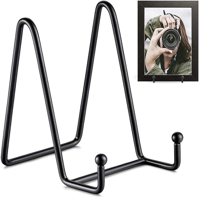 Display Stands Metal Frame for Picture Decorative Plates Book Photo Artistic Work Home Showrooms Ornaments Storage Stands with Shelves and Drawers (3 inch)