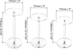 QWORK Round Acrylic Display Stand, Premium Clear Round Riser Stands, Set of 3