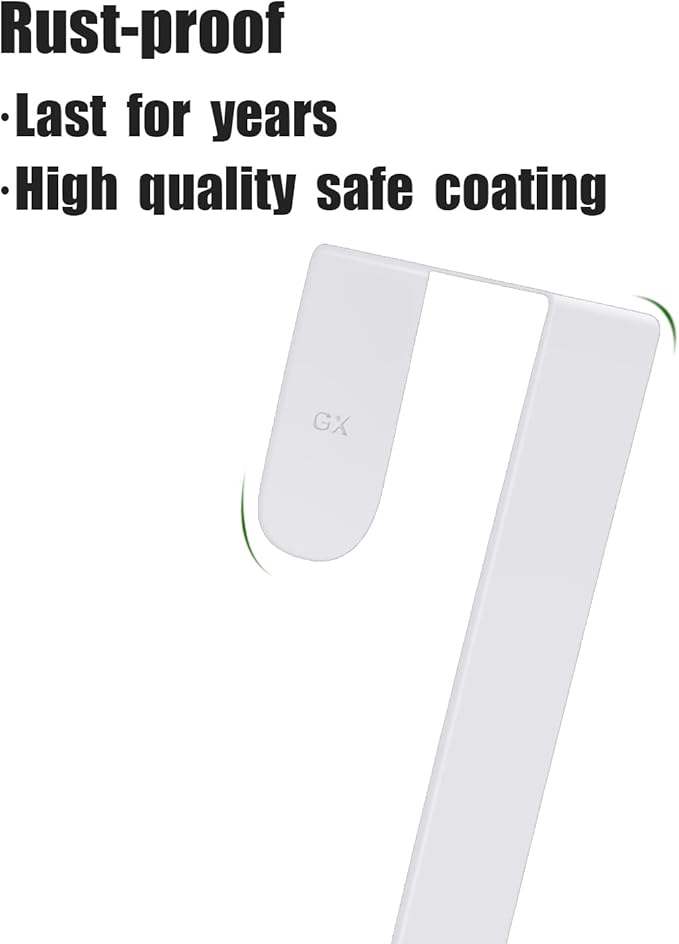 GameXcel 15" Wreath Hanger for Front Door - Large Wreath Metal Hook for Christmas Wreath Over The Door Hanger, White