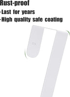 GameXcel 15" Wreath Hanger for Front Door - Large Wreath Metal Hook for Christmas Wreath Over The Door Hanger, White
