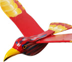 WitnyStore Wooden Bird Mobile 24" Red House Finch Hand Made Painted Wood Flapping Wing Birds Hanging Ceiling Decor Wind Chimes Handcrafted Art Animal Decorative Collectibles Décor Gifts Souvenirs