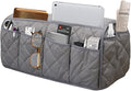 Armchair Caddy, Sofa Armrest Organizer with 14 Pockets, Waterproof Non Slip Recliner Remote Control Holder, Couch Chair Arm Storage for TV Remotes, Phone, iPad, Magazine, Books