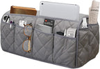 Armchair Caddy, Sofa Armrest Organizer with 14 Pockets, Waterproof Non Slip Recliner Remote Control Holder, Couch Chair Arm Storage for TV Remotes, Phone, iPad, Magazine, Books