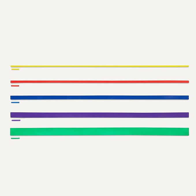 Amazon Basics Exercise Resistance Bands for Working Out, Set of 5, Multiple Resistance Levels