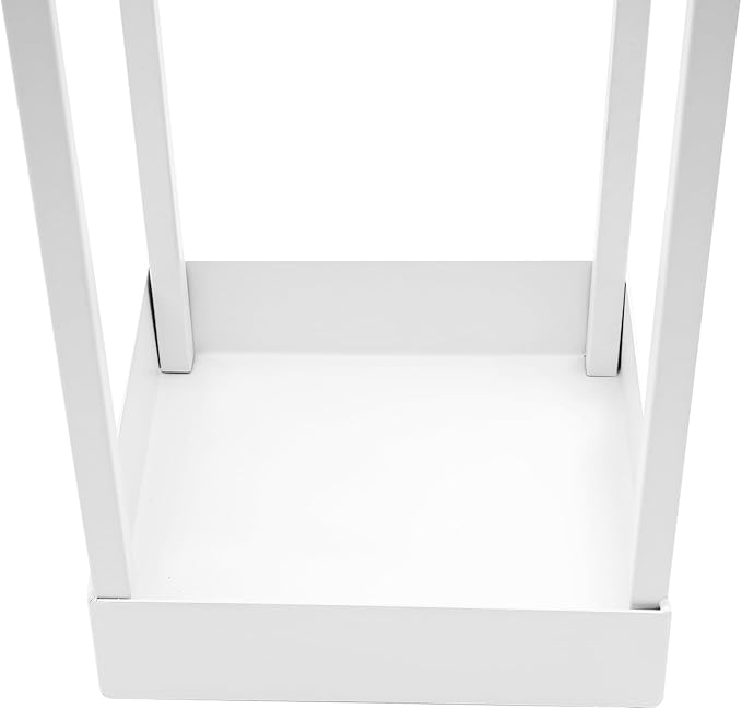 Umbrella Stand, 2-Tier Umbrella Holder with Drip Tray for Entryway, Freestanding Umbrella Rack Organizer for Walking Sticks & Canes, White Iron Modern Design for Home Office Hallway