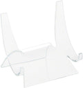 Plymor Clear Acrylic Double-Scoop Display Easel, 3.5" H x 3.875" W x 3.125" D (12 Pack)