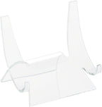 Plymor Clear Acrylic Double-Scoop Display Easel, 3.5" H x 3.875" W x 3.125" D (6 Pack)