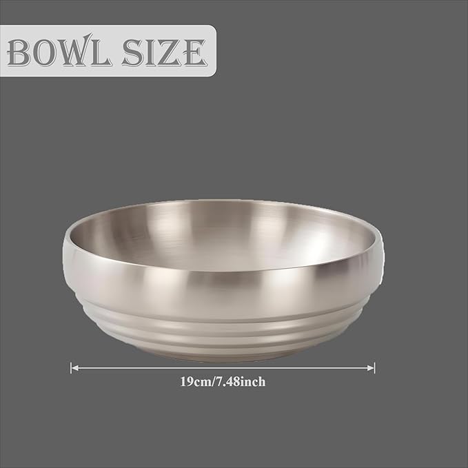 7.4" Silver Decorative Antique Bowl,Key Bowl for Entryway Table,Stainless Steel Fruit Bowl for Kitchen Counter,Modern Stylish Metal Centerpiece Bowl for Home,Dining Table,Shoe rack Decor (Silver)