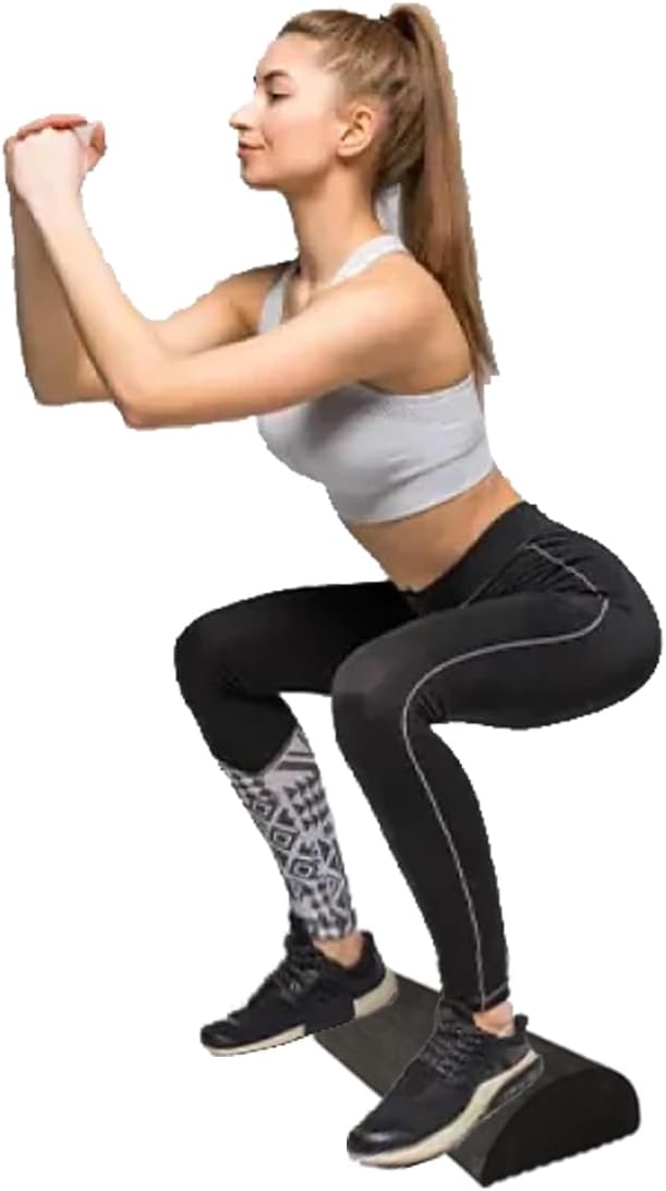 Calf Stretcher and Foot Rocker by SEWD – Plank & Balance Board, Calf Raise Block All-in-One Physical Therapy Equipment Leg Stretcher for Plantar Fasciitis, Achilles Tendonitis, Tight Calves and More.
