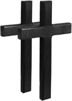 BESPORTBLE 2pcs Wooden Cross Wall Decor for Home, Weddings, Parties, Christian Religious Meditation, Spiritual Wall Cross for Churches and Prayer Rooms, Black