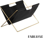 Fabulaxe 9-In Foldable Magazine Rack, Book Basket, Farmhouse Letter Organizer, File Holder ? for Living Rooms and Home Offices - Ideal as Office Desk Accessories, Desk Organizer and Newspaper holder