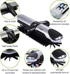 Primode Motorized Tie Rack Closet Organizer with LED Lights Includes J Hooks for Wired Shelving Stores Up to 72 Ties & 8 Belts Operates with Batteries