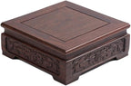 GOLDY&WENDY Chinese Solid Wood Display Stand Square Rosewood Indoor Home Deocr Pedestal Base for Vase Teapot Fishbowl