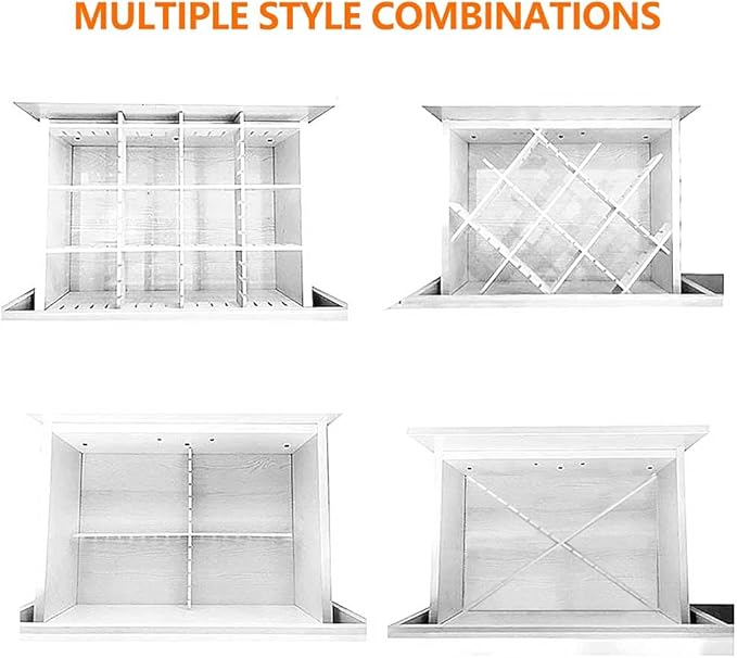 12Pcs Drawer Dividers, 16.93" x 2.76", Thick, Large Adjustable Drawer Organizer for Clothes, Kitchen, Bathroom, Dresser, Fridge, Bedroom, Office Storage, DIY Storage Organizer Separator