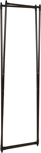 Household Essentials Valet Folding Clothes Rack, Strong Metal X-Frame, Chic Design, Great for Guest and Dressing Rooms, Portable and Easy to Use, Folds Flat, Antique Bronze