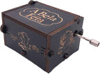 Youtang Beauty and The Beast Music Box Hand Crank Musical Box Carved Wooden,Play (Beauty and The Beast Theme, Black)