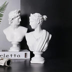 11.8 Inch Classic Greek White Athena Woman Bust Statue, Large Resin Roman Goddess Anna Sculpture for Home Décor