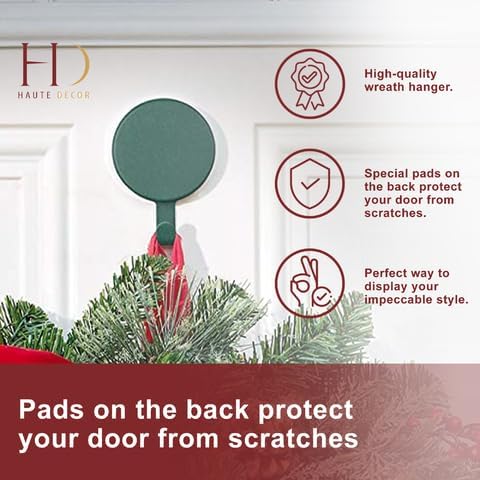 Haute Decor Attract Magnetic Hanger, 1 Pack - Strong Magnet Hook for Metal Doors and Surfaces