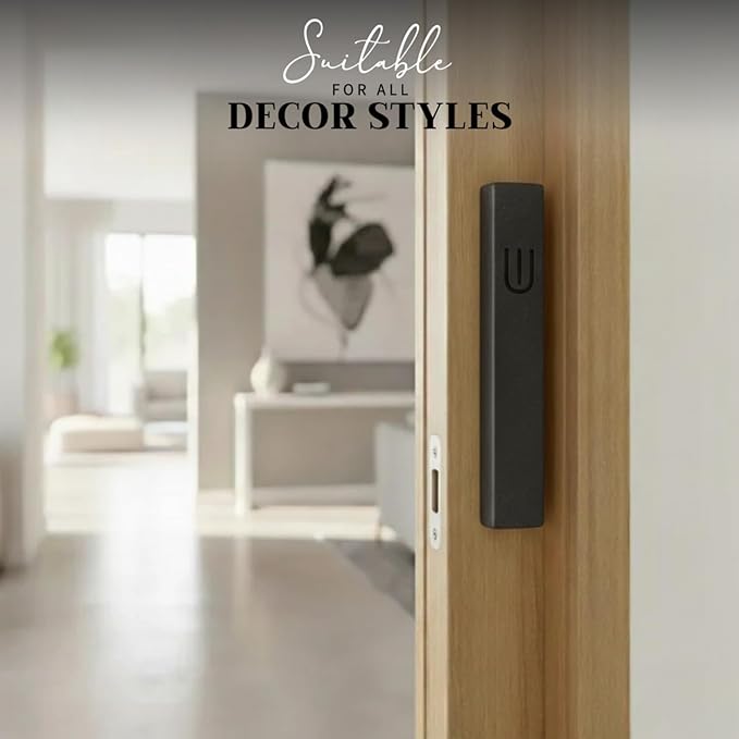 SURI Mezuzah for Door with Scroll – 6 Inch Modern Mezuzah Case with Non Kosher Scroll Included, Fits up to 5” Scroll, Easy Adhesive Installation, Gift Box Included