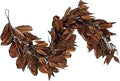 Brown Leaf Wreath, Artificial Realistic Reusable Leaf Swag Fall Porch Decorations Outdoor for Mantle Fall Decorations for Home (1-180)
