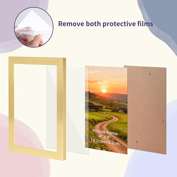 4x6 Gold Picture Frames Set of 12 for Displaying 4 x 6 Photos, Multi 4x6 Frames Collage for Wall or Tabletop, Horizontal or Vertical Display