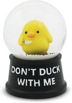 Funny Novelty Snow Globe – Quirky Mini Desk Gift for Office, Home, or Holiday – Unique Collectible Gag Gift for Friends and Coworkers - Duck with Me
